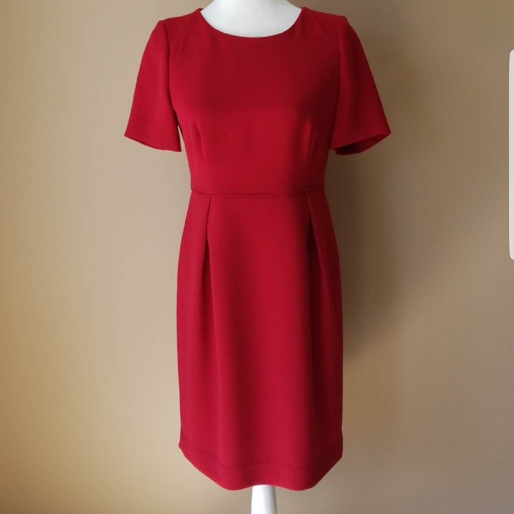 J. Crew Red Crepe Dress